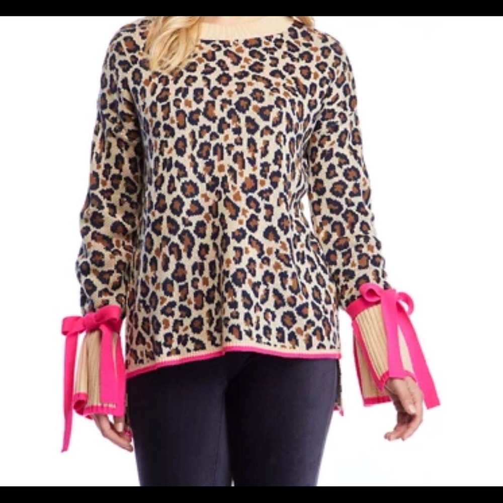 Women’s CROWN & IVY Sweater size 2X leopard pink plus size